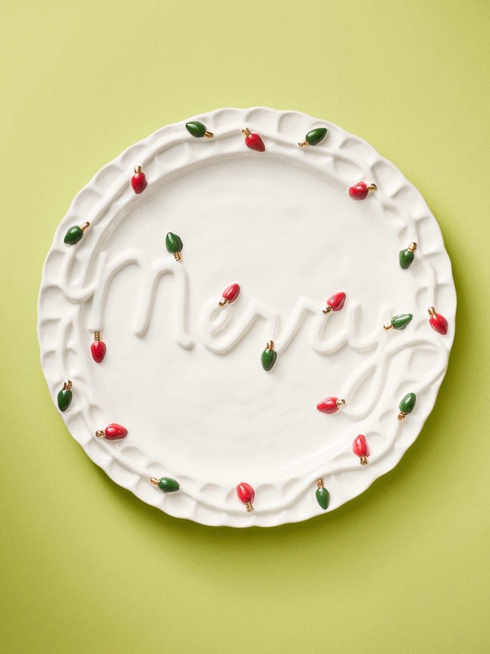 Mud Pie x Anthropologie Merry Stoneware Platter